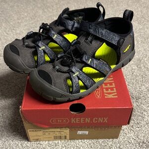 KEEN Kids' Charcoal and Neon Sandals - Size 13